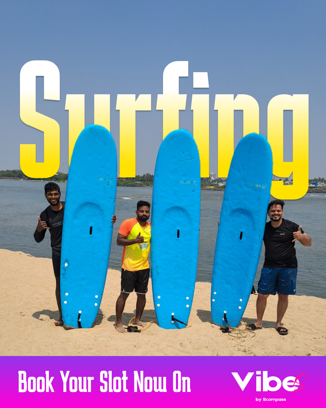Surfer riding a wave